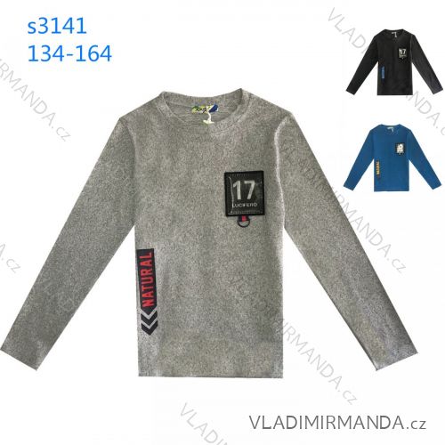 Tričkos 3D obrázkom dlhý rukáv dorast chlapčenské (134-164) KUGO S3141/A