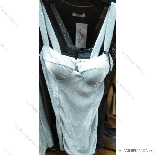 Šaty elegantné krátke dámske na ramienka (uni s / m) TALIANSKÁ MÓDA IM919955