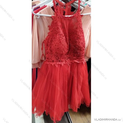 Šaty elegantné plesové bez rukávov čipka dámske (uni s-m) TALIANSKÁ MÓDA IM919894
