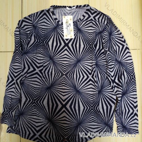 Tričko dlhý rukáv dámske nadrozmerné (l-3XL) DUNAUONE PM119264