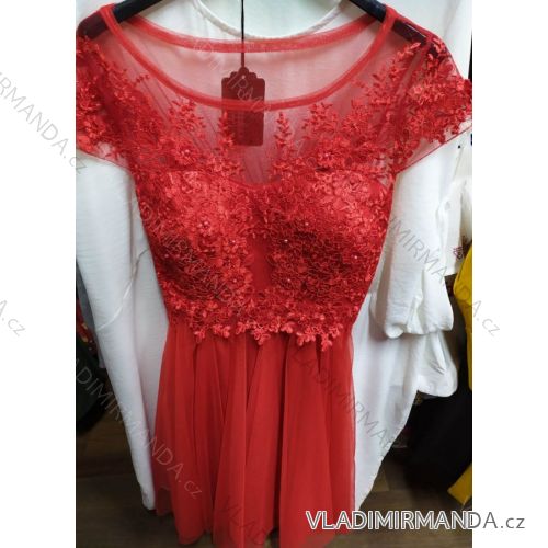 Šaty elegantné plesové bez rukávov dámske (uni s-m) TALIANSKÁ MÓDA IM919909
