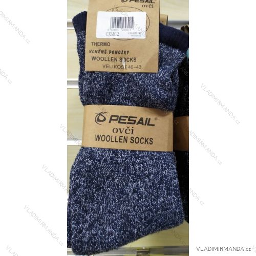 Ponožky ovčej vlnené termo pánske (40-43,44-47) PESAIL CXM02-1