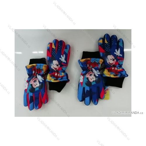Rukavice prstové lyžiarske detské chlapčenské mickey mouse (3-8let) SETINO MIC-A-GLOVES-112