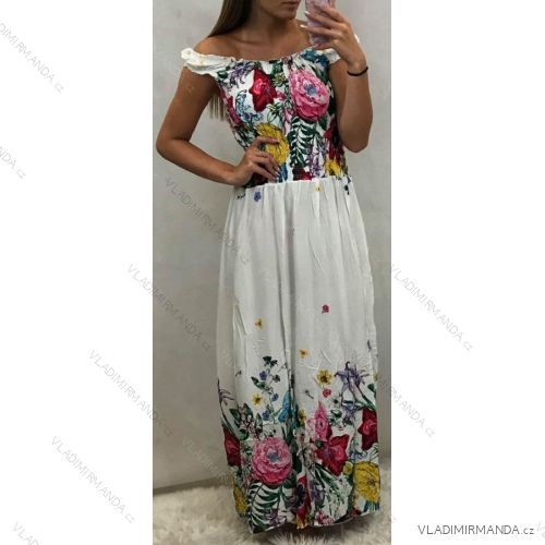 Šaty letné dlhé na širokých ramienkach dámske (uni s / m) TALIANSKÁ MÓDA IM6199059