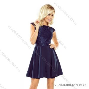 Dress MARTA with lace - navy blue 157-1
 NMC-157-1