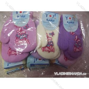 Rukavice / palčiaky dojčenské Dievčenské pletené (0-12měcíců) R-115