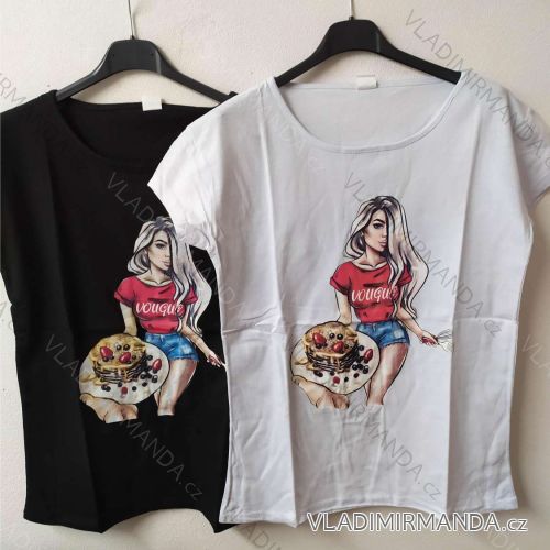 Tričko krátky rukáv dámske vogue girl (s-xl) Turecká móda IM194041