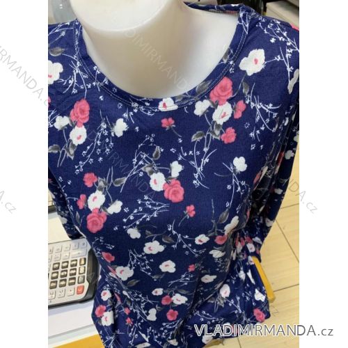 Tričko teplé dlhý rukáv dámske nadrozmerné (L-3XL) POĽSKÁ MÓDA PM119274