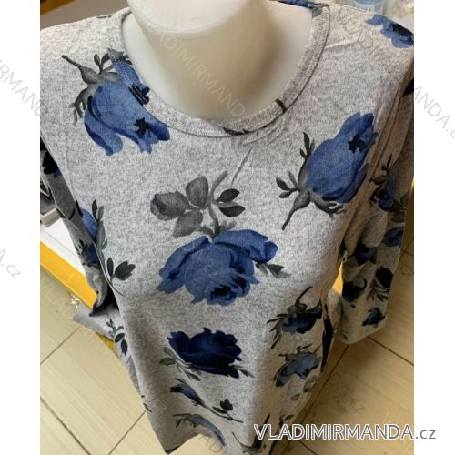 Tričko teplé dlhý rukáv dámske nadrozmerné (L-3XL) POĽSKÁ MÓDA PM119277