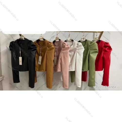Bunda jarná krátka koženka dámska (s-xl) Poľská moda JMK19030
