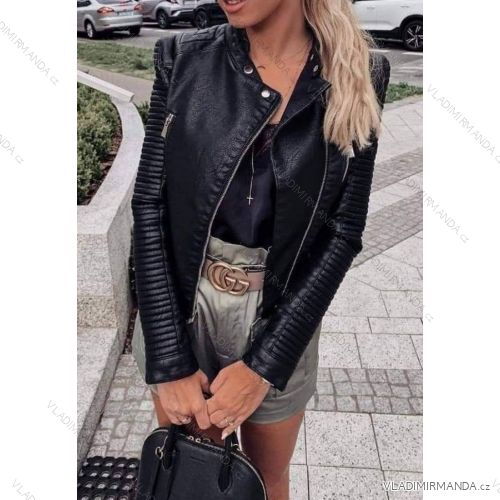 Bunda jarná koženka dámska (s-xl) Poľská moda JMK19042