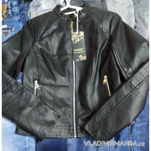Bunda kožená dámska (s-2xl) VOPSE TALIANSKÁ MÓDA V2903