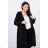 Dlhý sveter s potlačou Plus Size, svetlo béžový