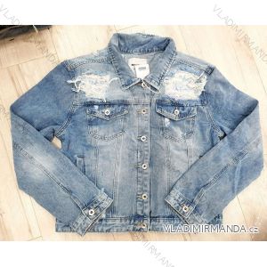Bunda jarná riflová dámska (s-xl) Poľská moda JMK20015

