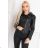 Bunda koženková s kapucňou dámska (s-xl) Poľsko MODA JMK190024