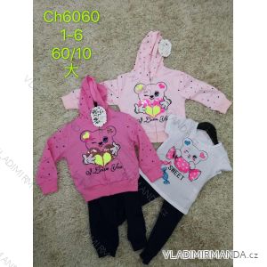 Súprava tepláky, mikina s kapucňou a tričko dojčenská detská dievčenské (1-6 rokov) SAD SAD20CH6060
