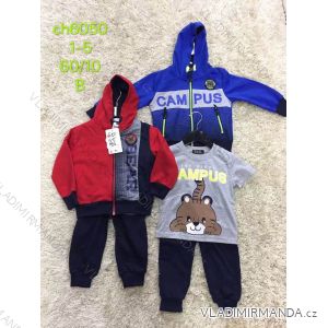 Súprava tepláky, mikina s kapucňou a tričko dojčenská detská chlapčenská (1-5 rokov) SAD SAD20CH6050
