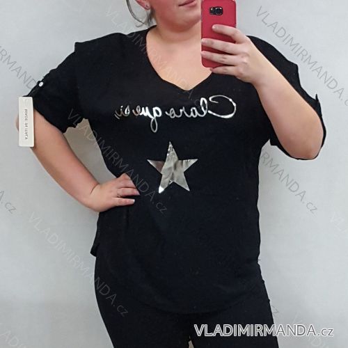 Tričko krátky rukáv dámska (uni XL / 2XL) TALIANSKÁ MÓDA IM720037
