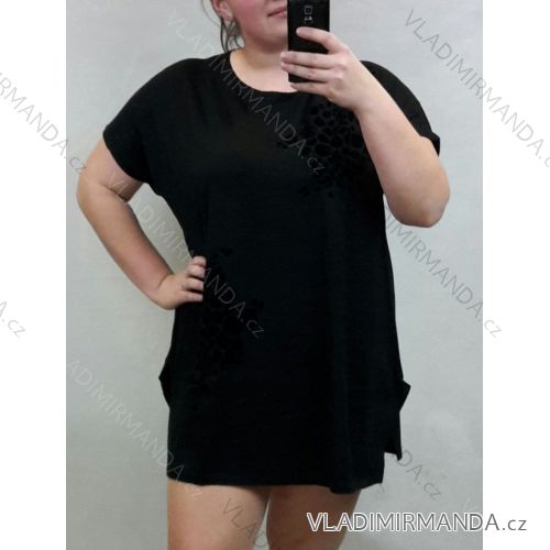 Tunika tričko krátky rukáv dámska (UNI L / XXL) MODA ITALY TML20012
