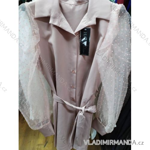 Šaty dlhý rukáv košeľové dámske (uni s / m) TALIANSKÁ MÓDA IM920026