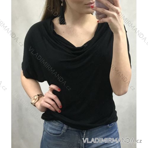 Tunika s vodou krátký rukáv dámské (M/L ONE SIZE) ITALSKÁ MÓDA IMH2219040