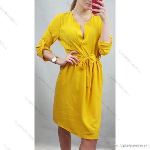 Šaty 3/4 rukáv košeľové dámske (uni s / m) TALIANSKÁ MÓDA IM920048
