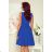 114-12 Flared dress - výstrih v tvare srdca - Royal Blue
