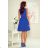 114-12 Flared dress - výstrih v tvare srdca - Royal Blue
