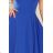 114-12 Flared dress - výstrih v tvare srdca - Royal Blue
