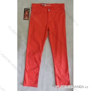 Nohavice plátené slabé letné dámske (30-42 / červená) SUN BIRD SX5095L