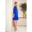 228-8 LUCY - skladané pohodlné šaty - Royal Blue
