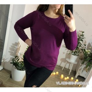 Sveter úpletový dlhý rukáv dámský (uni XL / 2XL) TALIANSKÁ MÓDA IM519JM-5802-18