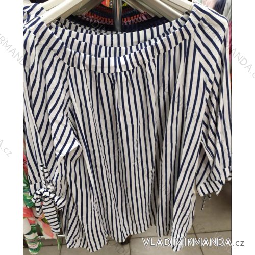 Blúzka alá košeľa 3/4 dlhý rukáv dámska (uni XL / 2XL) TALIANSKÁ MÓDA IM720055

