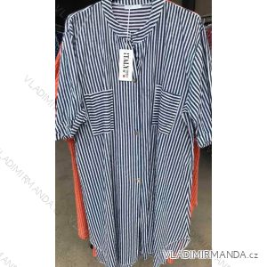 Šaty košilové 3/4 rukáv dámské (UNI Xx-xxl) ITALSKÁ MÓDA IM120208