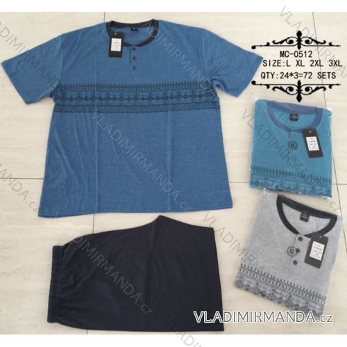 Pyžamo krátke na gombík pánske (L-3XL) N-FEEL NFL20MC-0512