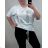 Tunika oversize krátky rukáv dámske (uni l/2xl) TALIANSKÁ MÓDA IM12052015-1 černá