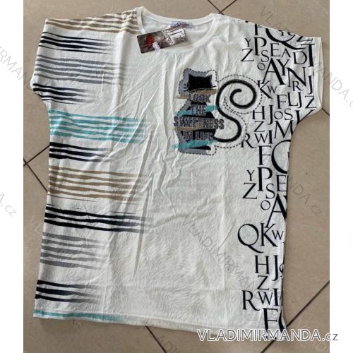Tričko krátky rukáv dámske (M-3XL) TURECKO moda TM120028