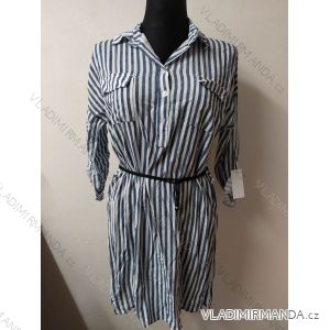 Šaty košeľové letné dámske prúžok (uni s / m / l) TALIANSKÁ MÓDA IM62019

