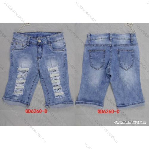 Rifle jeans 3/4 krátke dámske (xs-xl) Gourde MA120GD6260
