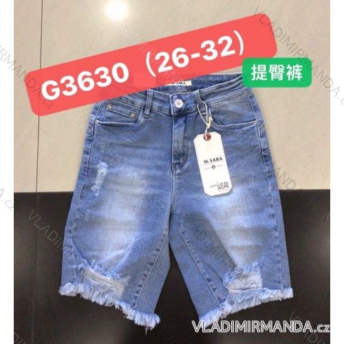 KRAŤASY ŠORTKY riflové DÁMSKE (26-32) M.SARA MSR20G3630
