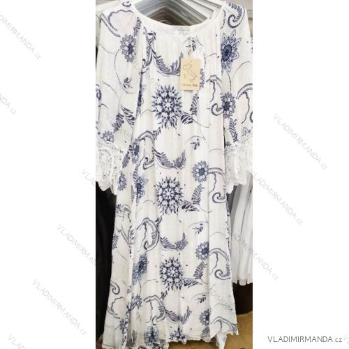 Šaty letné krátky rukáv čipkované dámske (uni s / l) TALIANSKÁ MÓDA IM720094