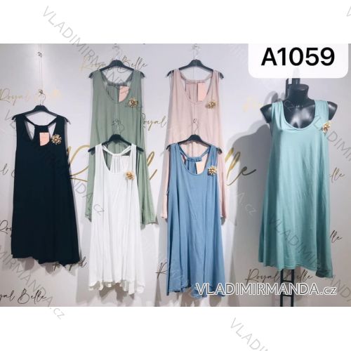 Šaty krátke letné bez rukávov dámske (UNI SM) TALIANSKÁ MÓDA IMM20A1059