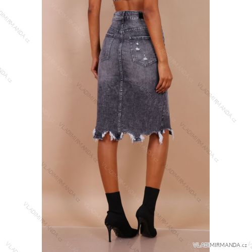 Sukňa riflová stredne dlhá dámska (XS-XL) FRANCÚZSKA MÓDA MA520564