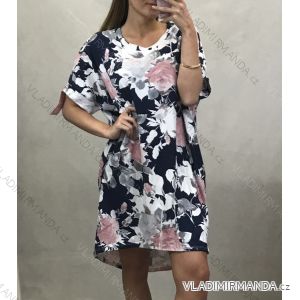 Šaty oversize letné krátky rukáv dámske (uni s / l) talianska móda IM620050