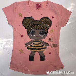 Tričko LOL s flitrami krátky rukáv dojčenské detské dievčenské (3-8 rokov) TURECKÁ VÝROBA TVB20032