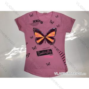 Tričko s flitrami krátky rukáv detské dorast dievčenské (8-12 rokov) TURECKÁ VÝROBA TVB20037