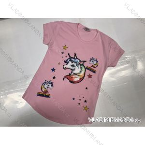 Tričko s jednorožcom krátky rukáv detské dievčenské (4-8 rokov) TURECKÁ VÝROBA TVB20042