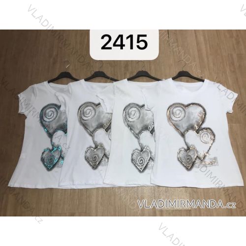 Tričko krátky rukáv dámske (UNI S / M) TALIANSKÁ MÓDA IMM20496