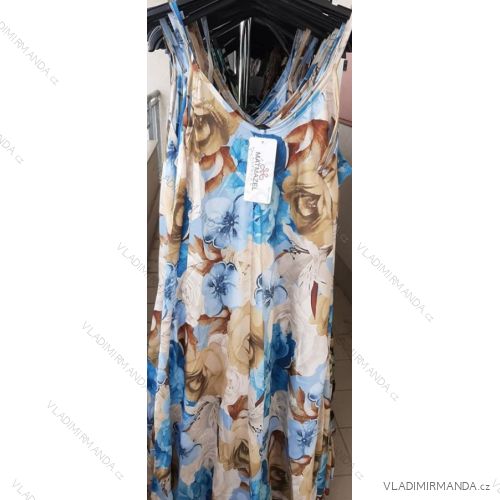 Šaty letné na ramienka kvetované dámske (UNI S / M) TALIANSKÁ MÓDA IMM20624