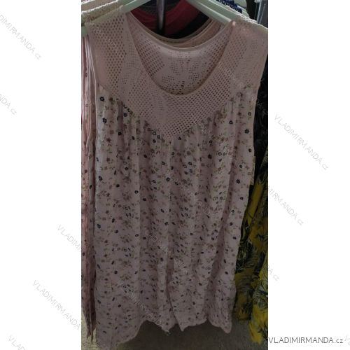 Šaty letné na široké ramienka dámske nadrozmerné (UNI XL / 3XL) TALIANSKÁ MÓDA IM720120